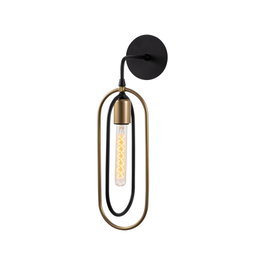 Opviq Cerco - 3151 Aplique de Pared Negro y Oro